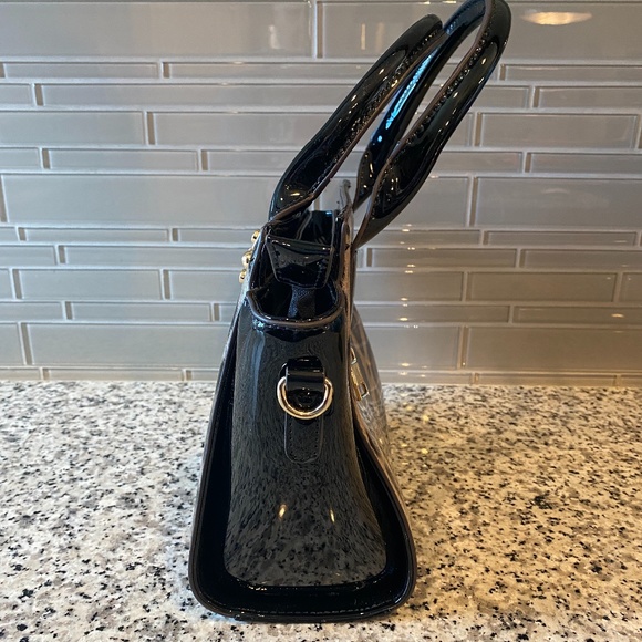 Women's Satchel, NWOT, Black w/ Cheetah Print - Picture 5 of 8